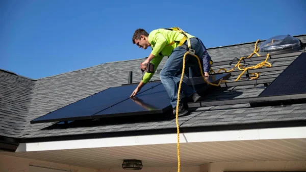Installation av solceller på tak